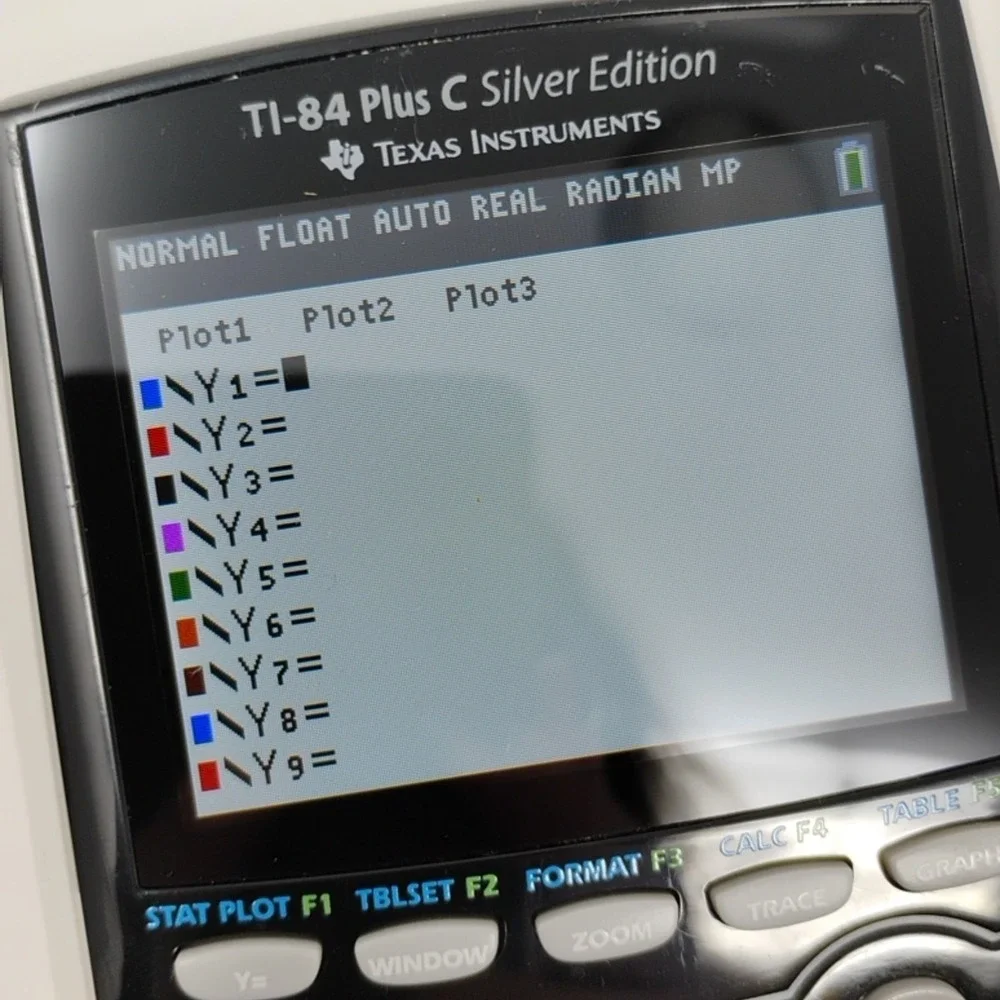 TI-84 Plus C Silver Edition Color Screen Graphing Calculator Texas Instruments
